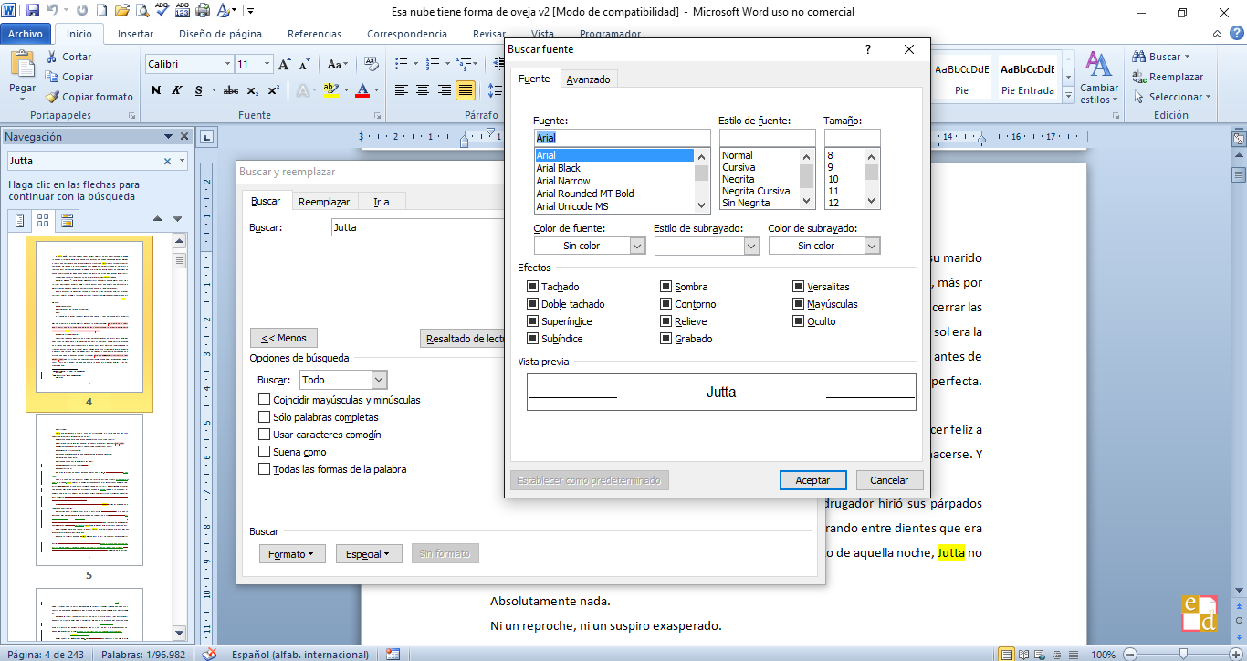 El Cuadro De Diálogo Buscar Y Reemplazar De Microsoft Word Esquinas Dobladas 1757