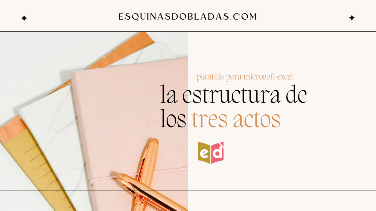 La estructura de los tres actos | Plantilla para Microsoft Excel | Esquinas Dobladas